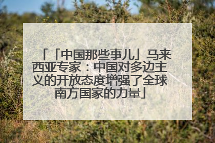 「中国那些事儿」马来西亚专家：中国对多边主义的开放态度增强了全球南方国家的力量