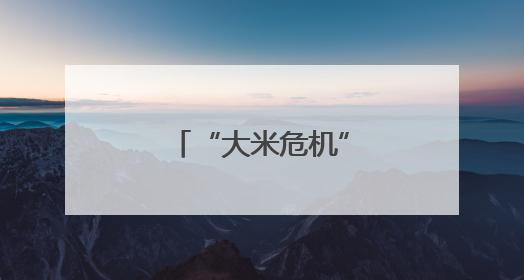 “大米危机”撼动日本政坛