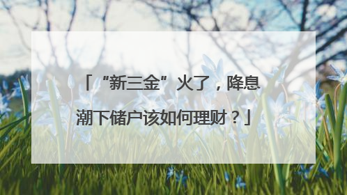 “新三金”火了，降息潮下储户该如何理财？