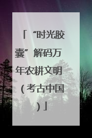 “时光胶囊”解码万年农耕文明（考古中国）
