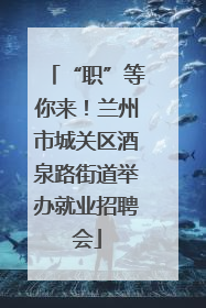 “职”等你来！兰州市城关区酒泉路街道举办就业招聘会