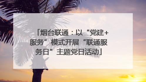 烟台联通：以“党建+服务”模式开展“联通服务日”主题党日活动