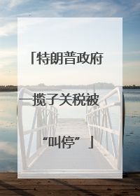 特朗普政府一揽子关税被“叫停”