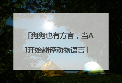 狗狗也有方言，当AI开始翻译动物语言