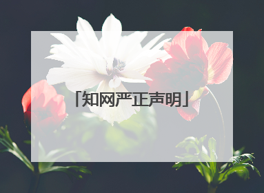 知网严正声明