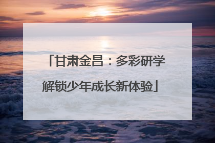 甘肃金昌：多彩研学解锁少年成长新体验