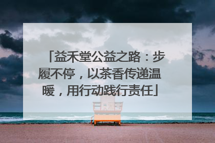 益禾堂公益之路：步履不停，以茶香传递温暖，用行动践行责任