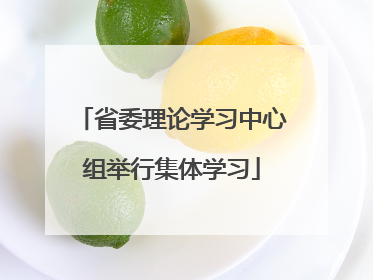 省委理论学习中心组举行集体学习