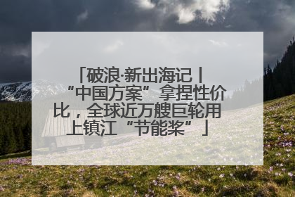 破浪·新出海记丨 “中国方案”拿捏性价比，全球近万艘巨轮用上镇江“节能桨”