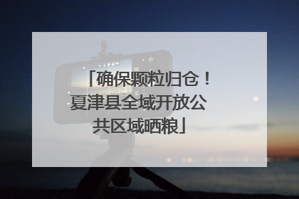 确保颗粒归仓！夏津县全域开放公共区域晒粮