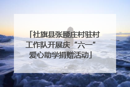 社旗县张腰庄村驻村工作队开展庆“六一”爱心助学捐赠活动