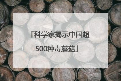 科学家揭示中国超500种毒蘑菇