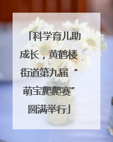 科学育儿助成长，黄鹤楼街道第九届“萌宝爬爬赛”圆满举行