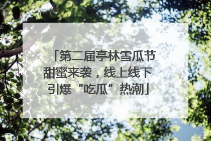 第二届亭林雪瓜节甜蜜来袭，线上线下引爆“吃瓜”热潮