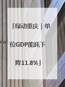 绿动重庆｜单位GDP能耗下降11.8%