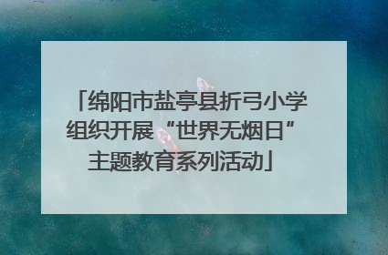 绵阳市盐亭县折弓小学组织开展“世界无烟日”主题教育系列活动