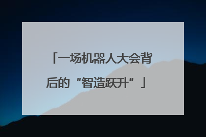 一场机器人大会背后的“智造跃升”