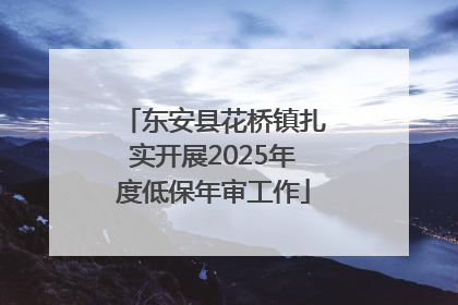 东安县花桥镇扎实开展2025年度低保年审工作