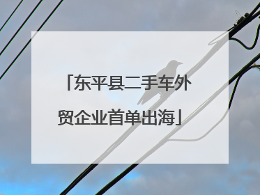 东平县二手车外贸企业首单出海