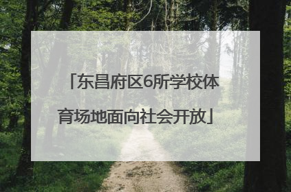 东昌府区6所学校体育场地面向社会开放