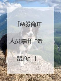两券商IT人员曝出“老鼠仓”