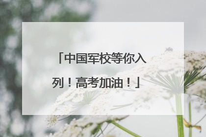 中国军校等你入列！高考加油！