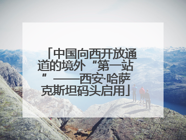 中国向西开放通道的境外“第一站”——西安·哈萨克斯坦码头启用