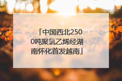 中国西北2500吨聚氯乙烯经湖南怀化首发越南