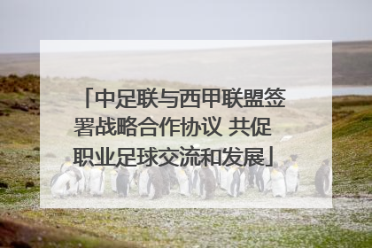 中足联与西甲联盟签署战略合作协议 共促职业足球交流和发展
