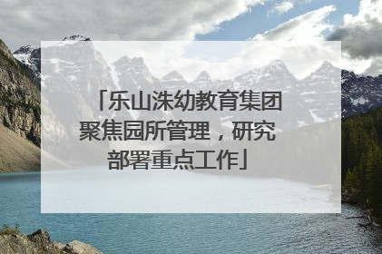 乐山洙幼教育集团聚焦园所管理，研究部署重点工作