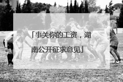 事关你的工资，湖南公开征求意见