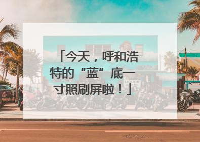 今天，呼和浩特的“蓝”底一寸照刷屏啦！