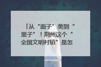 从“面子”美到“里子”！荆州这个“全国文明村镇”是怎样炼成的？