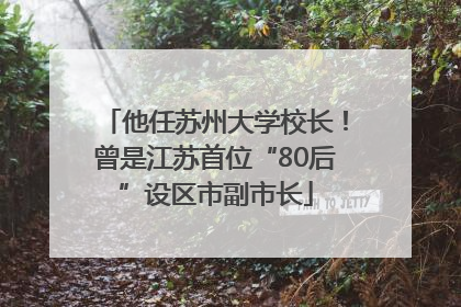 他任苏州大学校长！曾是江苏首位“80后”设区市副市长