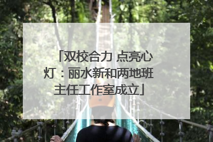 双校合力 点亮心灯：丽水新和两地班主任工作室成立