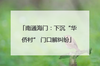 南通海门：下沉“华侨村” 门口解纠纷