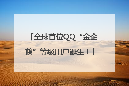 全球首位QQ“金企鹅”等级用户诞生！