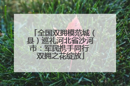 全国双拥模范城（县）巡礼河北省沙河市：军民携手同行 双拥之花绽放