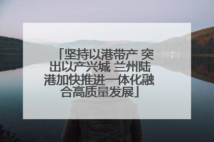 坚持以港带产 突出以产兴城 兰州陆港加快推进一体化融合高质量发展