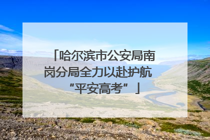 哈尔滨市公安局南岗分局全力以赴护航“平安高考”