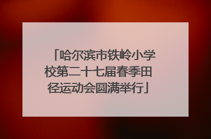 哈尔滨市铁岭小学校第二十七届春季田径运动会圆满举行