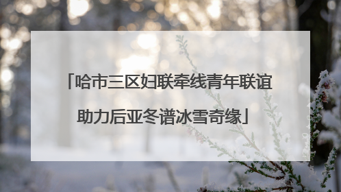 哈市三区妇联牵线青年联谊 助力后亚冬谱冰雪奇缘