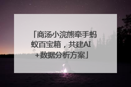 商汤小浣熊牵手蚂蚁百宝箱，共建AI+数据分析方案