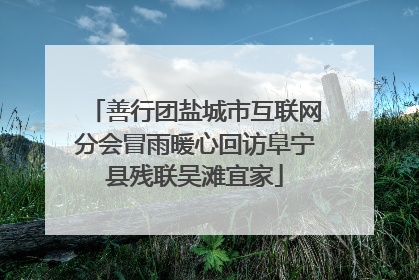 善行团盐城市互联网分会冒雨暖心回访阜宁县残联吴滩宜家