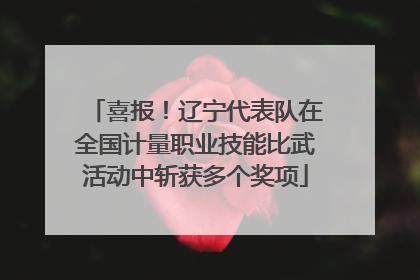 喜报！辽宁代表队在全国计量职业技能比武活动中斩获多个奖项