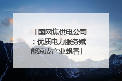 国网焦供电公司：优质电力服务赋能凉皮产业飘香