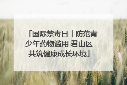 国际禁毒日丨防范青少年药物滥用 君山区共筑健康成长环境