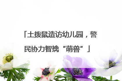土拨鼠造访幼儿园，警民协力智擒“萌兽”