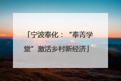 宁波奉化：“奉菁学堂”激活乡村新经济