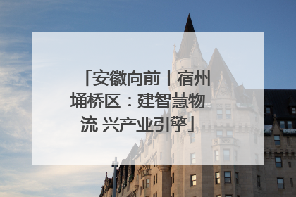 安徽向前丨宿州埇桥区：建智慧物流 兴产业引擎